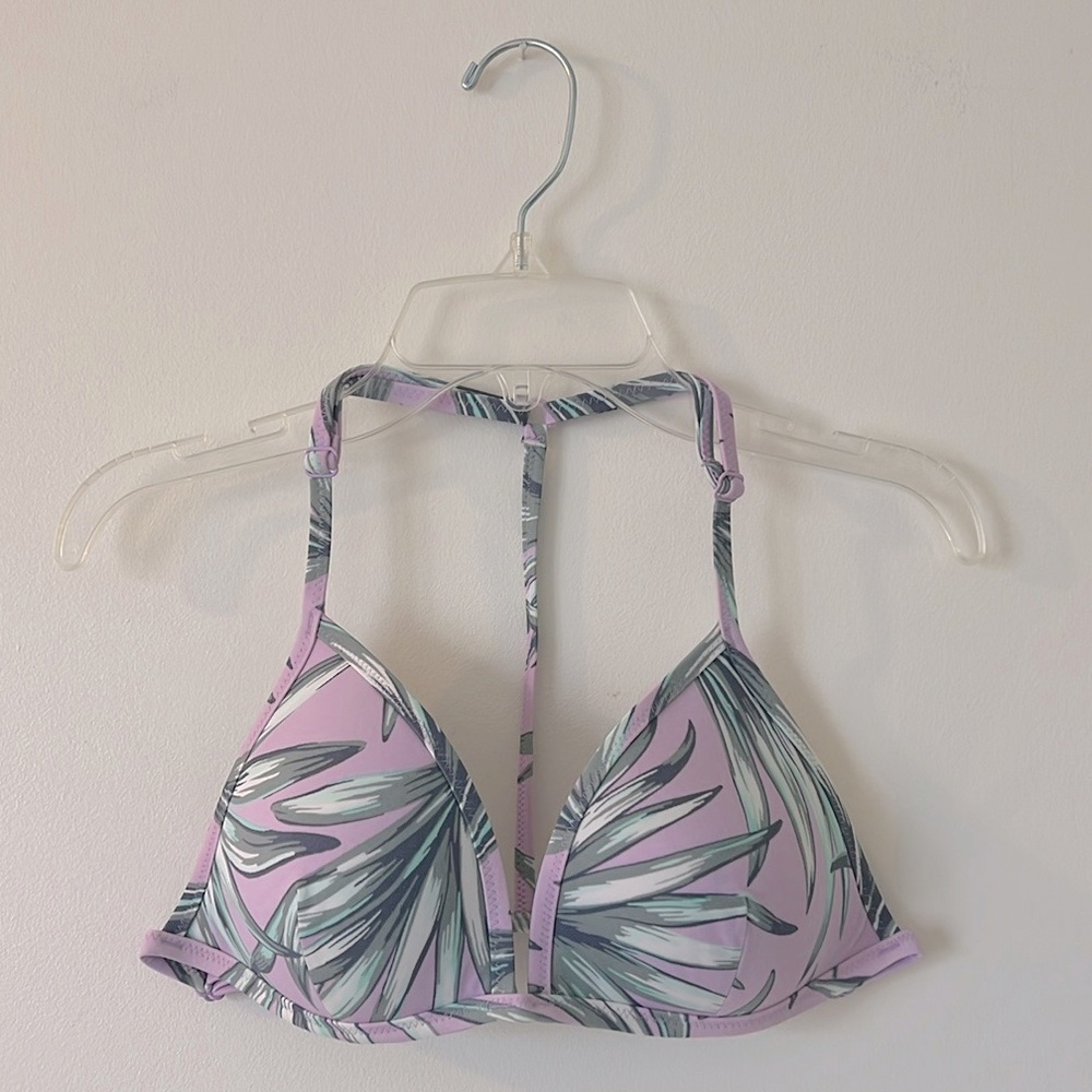 Purple Palms Bikini Top